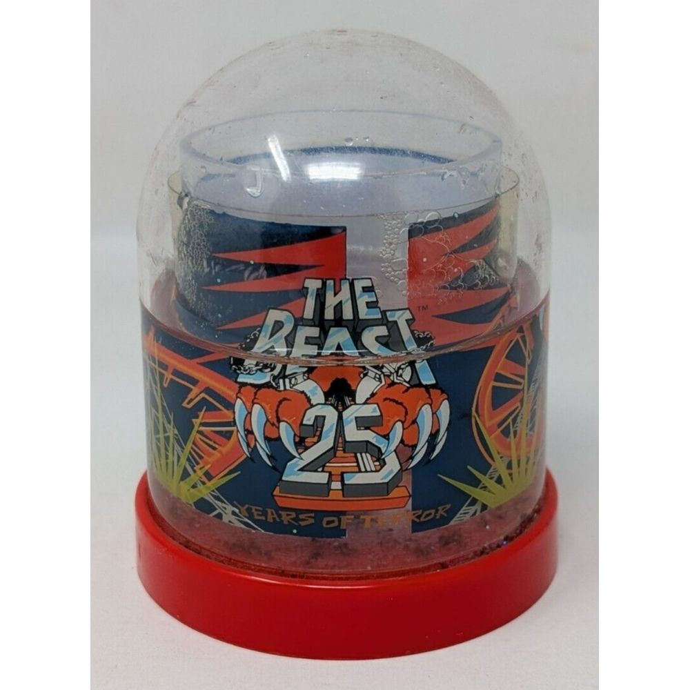 Vintage Paramount's Kings Island The Beast Roller Coaster Snow Globe Theme‎ Park